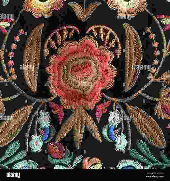 A Close Up Of An Embroidered Floral Design, Showcasing The Intricate And Colorful Beauty Of The Craft Stitch Camp: 18 Crafty Projects For Kids Tweens Learn 6 All Time Favorite Skills: Sew Knit Crochet Felt Embroider Weave