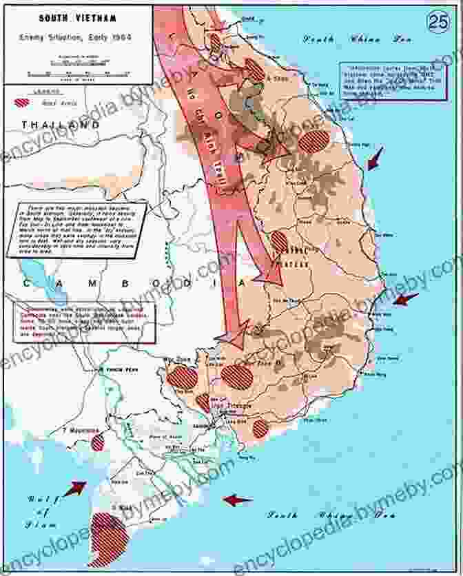 A Map Of Vietnam With A Red X Over It, Symbolizing The War The Best And The Brightest: Kennedy Johnson Administrations (Modern Library)