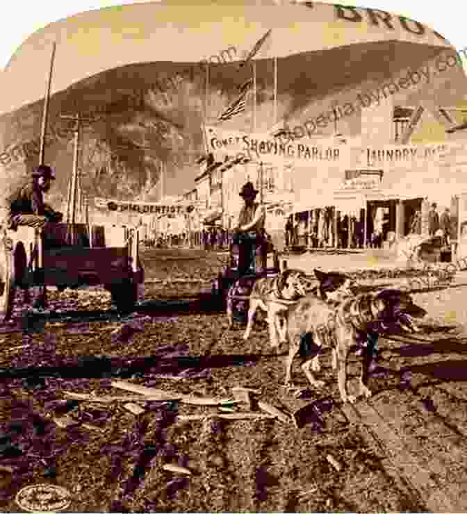 A Panoramic View Of The Klondike During The Gold Rush, With Tents And Cabins Scattered Along The Riverbank. Three Years In The Klondike (Illustrated)