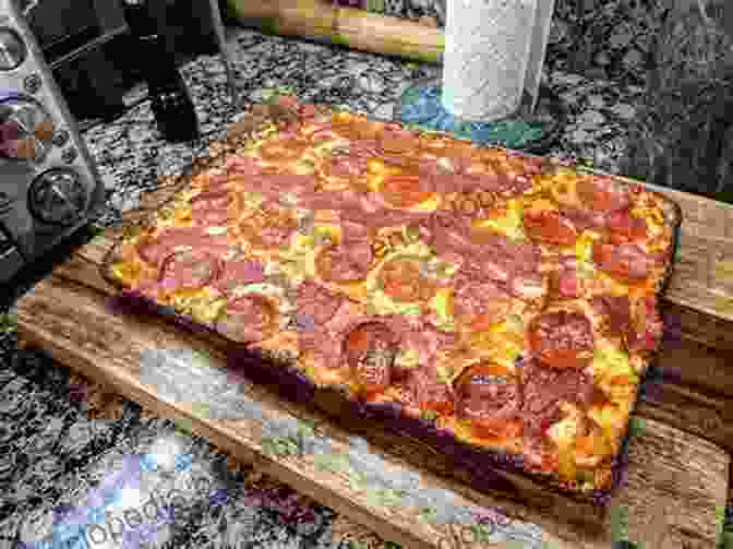 A Photo Of A Detroit Pizza. Perfect Pan Pizza: Square Pies To Make At Home From Roman Sicilian And Detroit To Grandma Pies And Focaccia A Cookbook