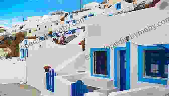 A Picturesque Greek Village Nestled Among Rolling Hills, With Whitewashed Houses And Blue Domed Churches Country Jumper In Greece Claudia Dobson Largie