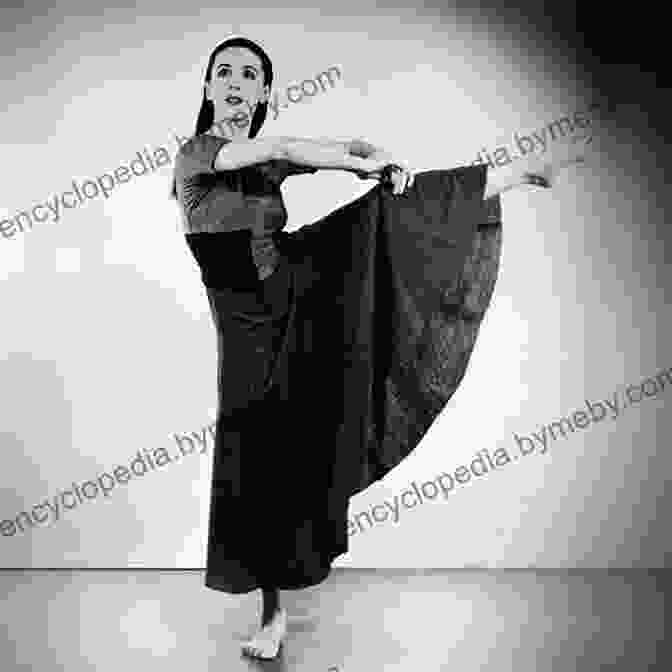 A Young Martha Graham In A Dance Pose, Her Body Elongated And Expressive Onstage With Martha Graham