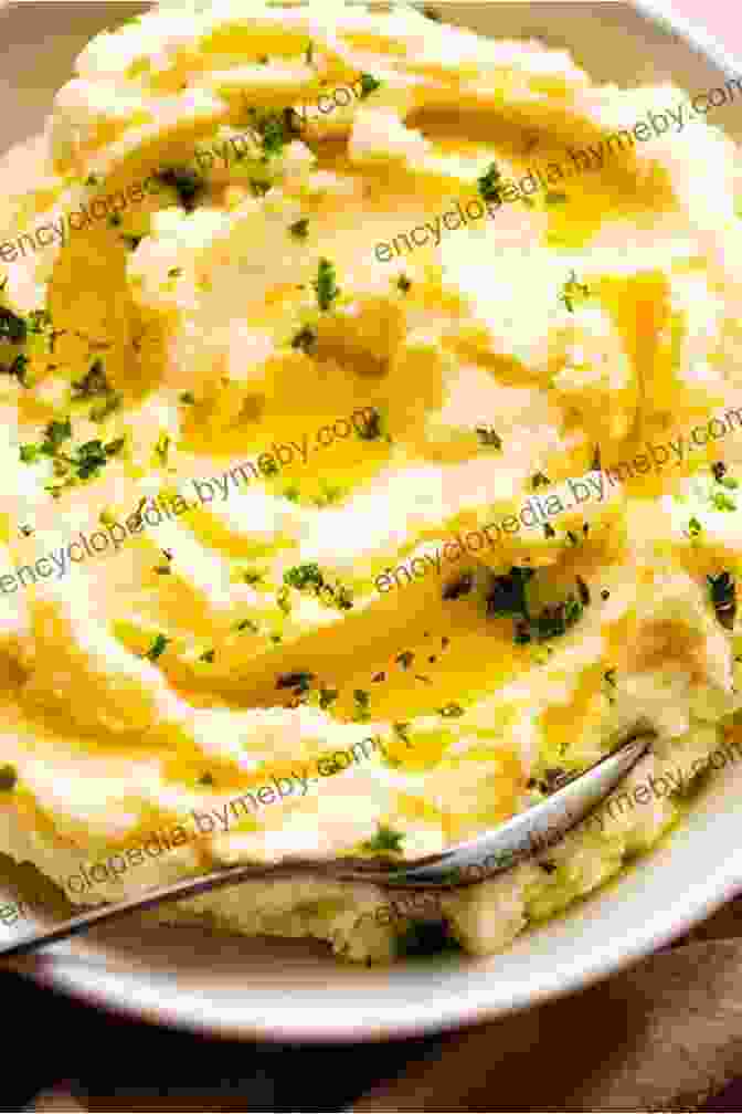 Creamy, Fluffy Amish Mashed Potatoes Topped With Butter And Parsley. Delicious Amish Recipes: People S Place No 5